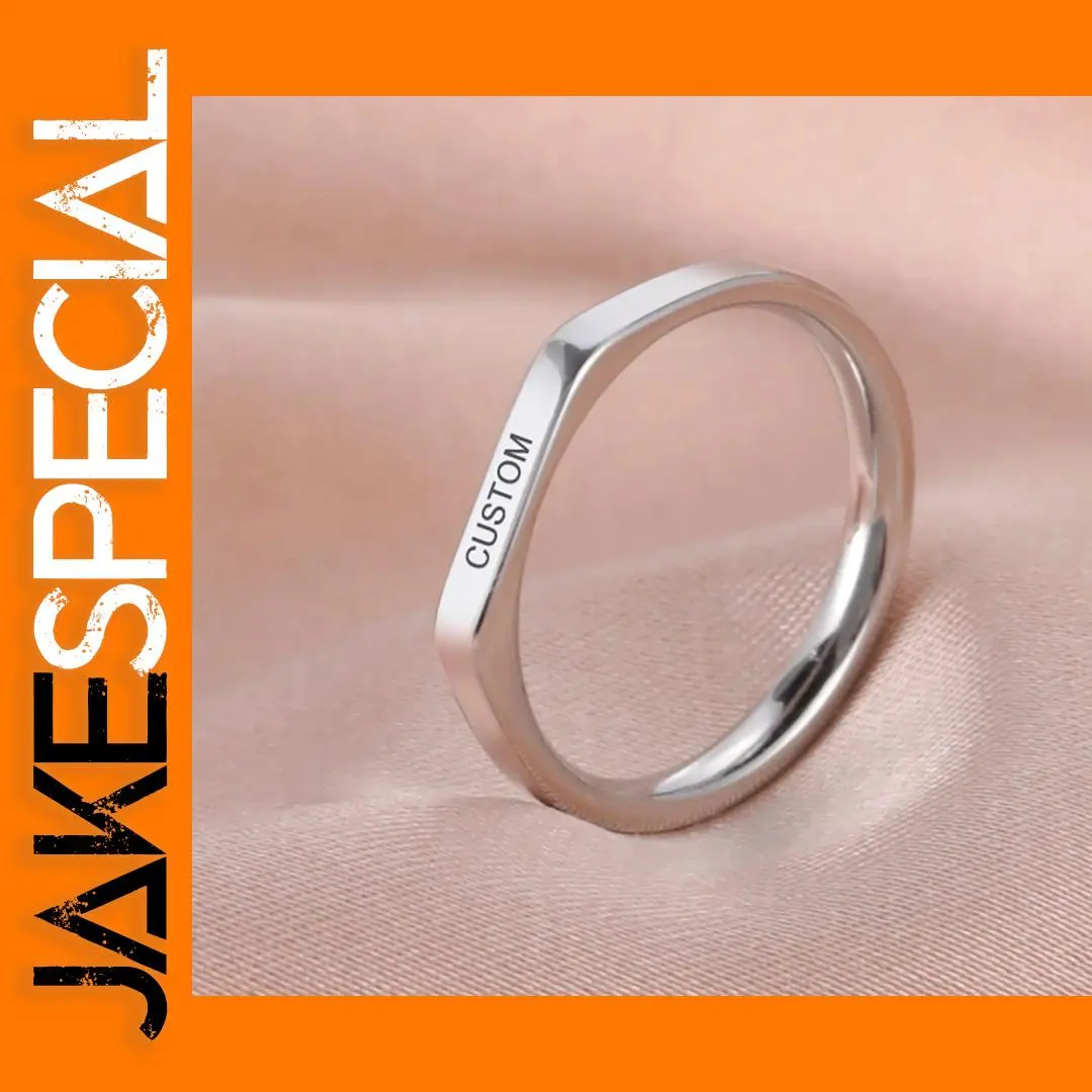 Personalized Stainless Steel Couples Rings 1 Personalized Stainless Steel Couples Rings