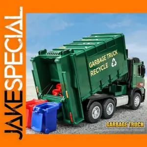 1/30 Scale Diecast Pneumatic Garbage Truck Model