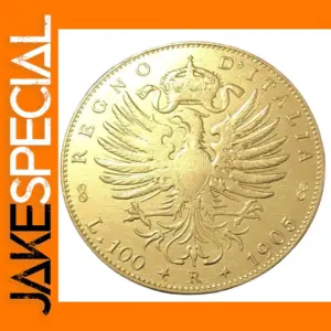 1905 Italy 100 Lire Gold Replica Coin