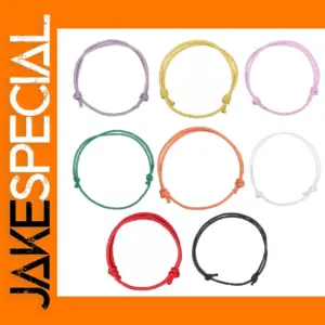 10pcs Adjustable Colorful Wax Cord Bracelets