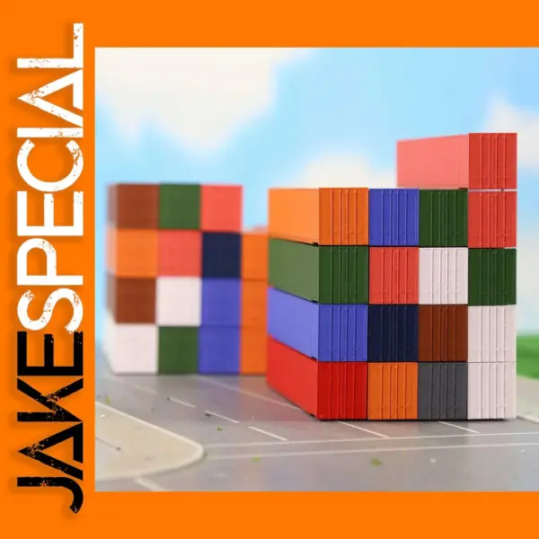 Colored Shipping Container Sets for N Scale Trains