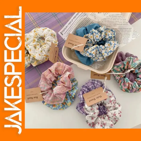 Set of 10 Colorful Hair Scrunchies