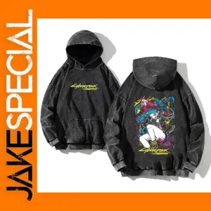 Anime Cyberpunk Edgerunners Casual Cotton Hoodie