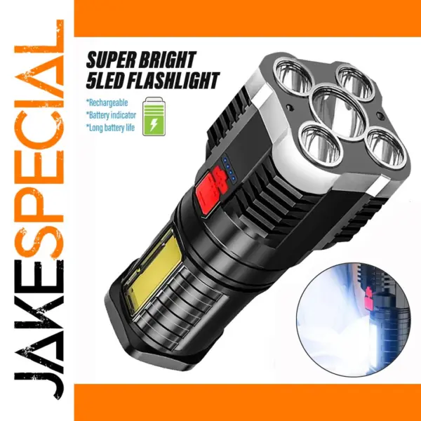 Rechargeable LED Flashlight with Side Light