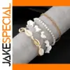 Summer Beach Stone Chain Anklet Set