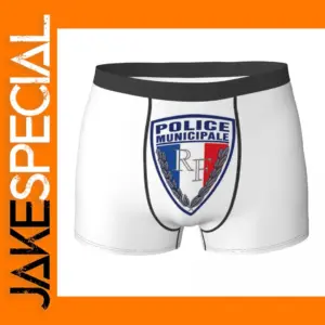 French Police Insignia Boxer Shorts for Men