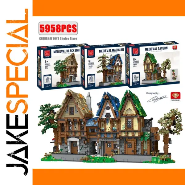 Medieval Blacksmith Shop Building Blocks Set