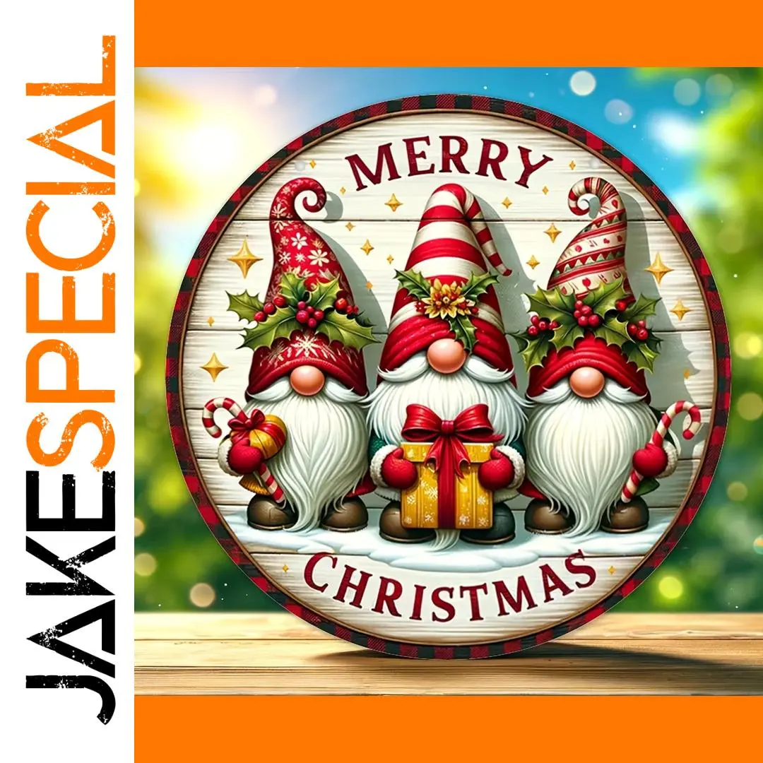 Merry Christmas Gnome Wooden Yard Sign 1 Merry Christmas Gnome Wooden Yard Sign