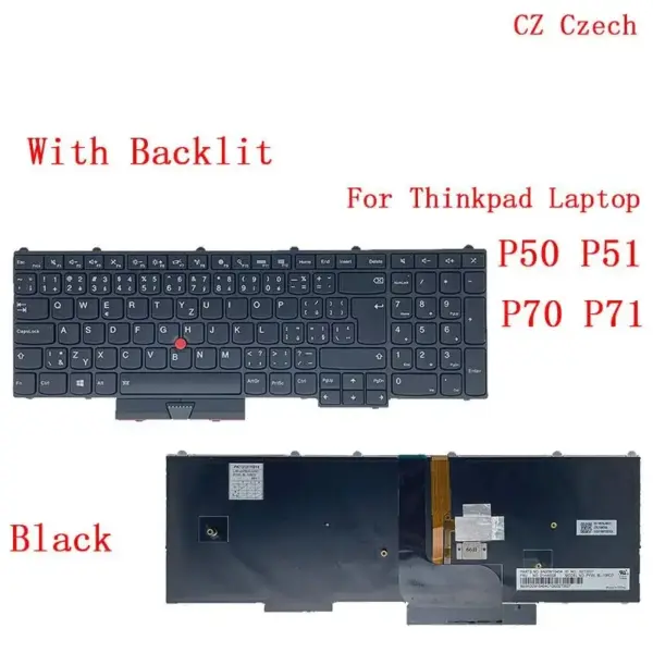 Backlit Keyboard for Lenovo Thinkpad P50 P51 P70 P71 - Image 7