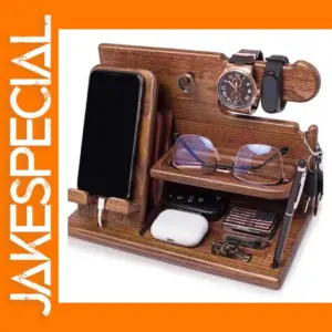 Wooden Desk Organizer for Essentials and Accessories
