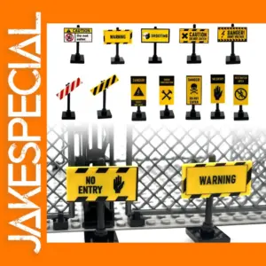 Military Barracks Warning Signs Building Blocks