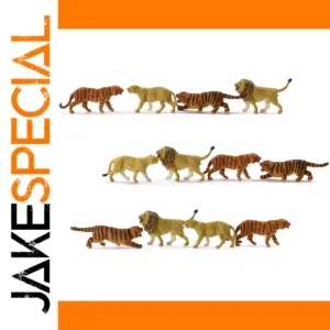 24pcs HO Scale Painted Wild Animal Set