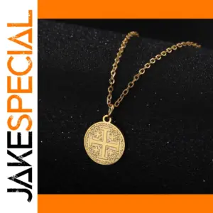 Jerusalem Cross Pendant Necklace for Women