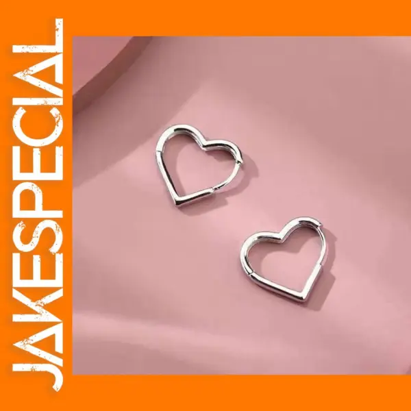 Heart Shaped Vintage Hoop Earrings