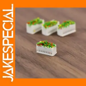 12pcs Garden Border Flowerbed Model Scale Set