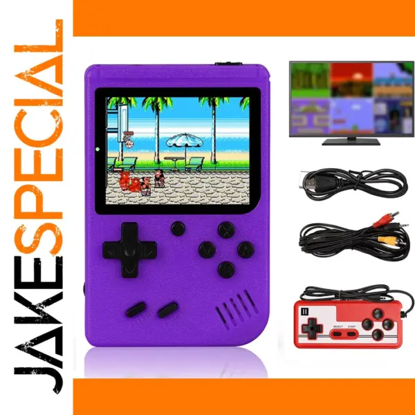 8-Bit Retro Portable Game Console with 500 Built-in Games