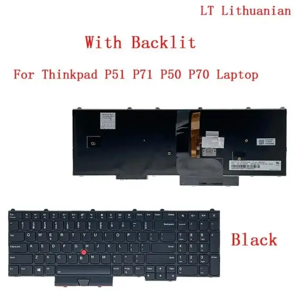 Backlit Keyboard for Lenovo Thinkpad P51 P71 P50 P70 - Image 17