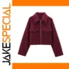 Women’s Vintage Cropped Jacket with Pockets