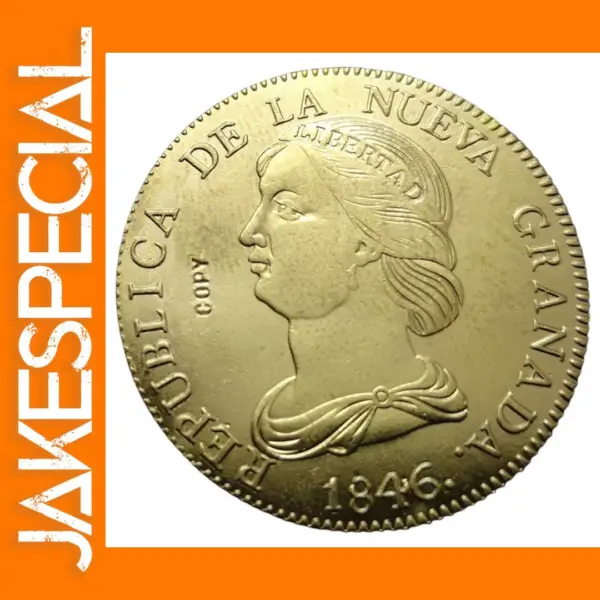 1846 Colombia Gold Copy Coin - 16 Pesos