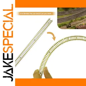 N Scale 1:160 Flexible Track Rail Set 50cm (10 pcs)