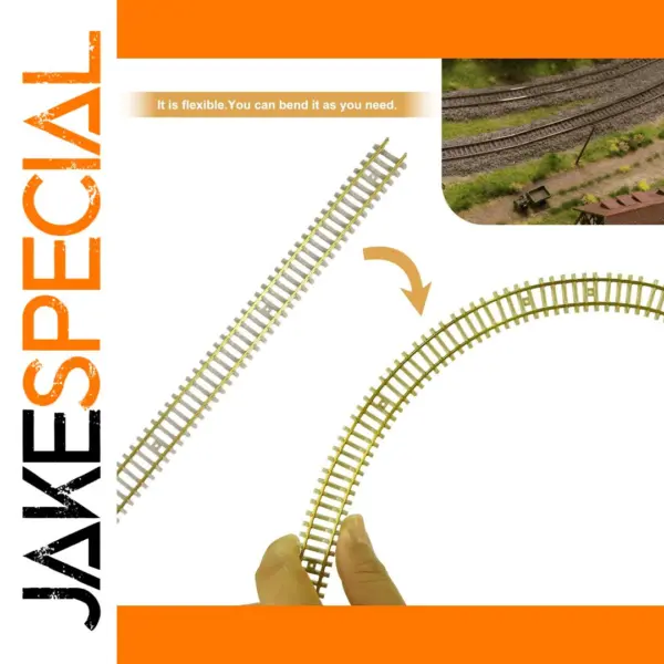 N Scale 1:160 Flexible Track Rail Set 50cm (10 pcs)