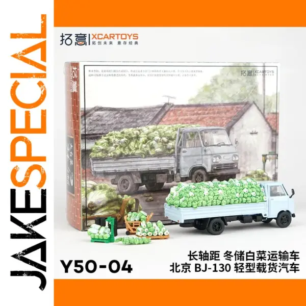 1:64 Beijing BJ-130 Cabbage Transport Truck Model