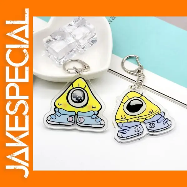Cute Cartoon Acrylic Keychain with Lobster Clasp