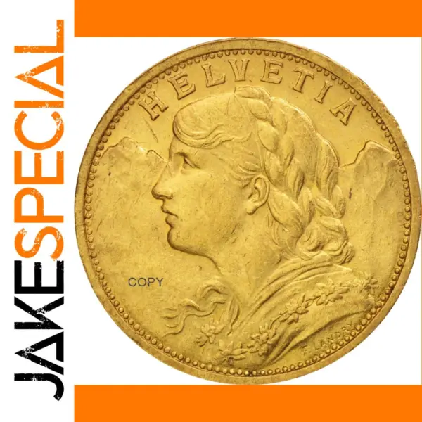 Switzerland 20 Francs 1898 Replica Coin