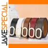 Luxury Leather Women's Belt with Square Buckle