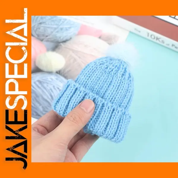 1pc 1/6 Dollhouse Miniature Knitted Beanie Cap
