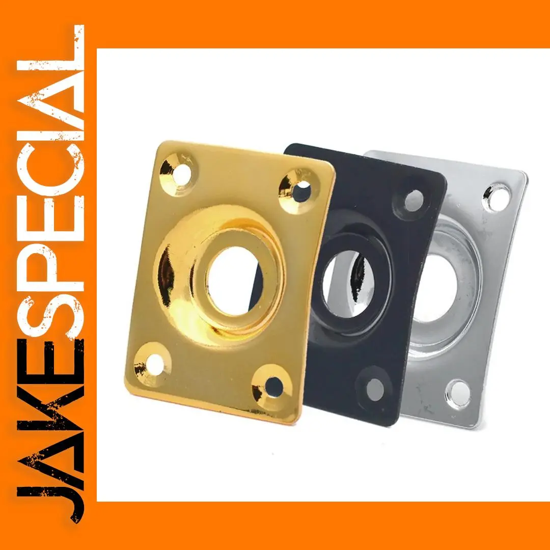 Rectangular Metal Jack Plate for Electric Guitar 1 Rectangular Metal Jack Plate for Electric Guitar