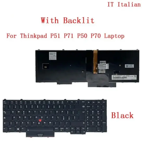 Backlit Keyboard for Lenovo Thinkpad P51 P71 P50 P70 - Image 10