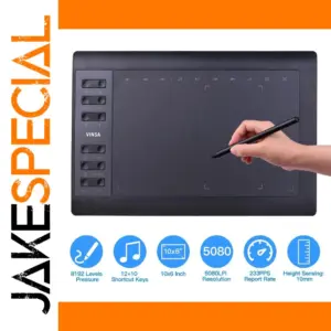 10x6 Inch Graphics Drawing Tablet with 12 Keys