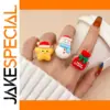 Metal Christmas Themed Fashion Rings 2023