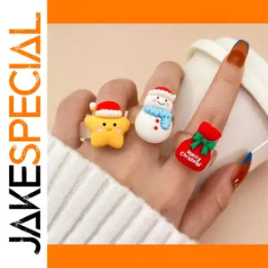 Metal Christmas Themed Fashion Rings 2023