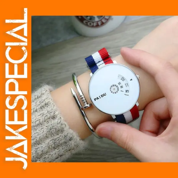 Minimalist UTHAI CQ208 Rotary Quartz Watch