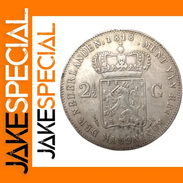 1818 Netherlands 2.5 Gulden Replica Silver Coin