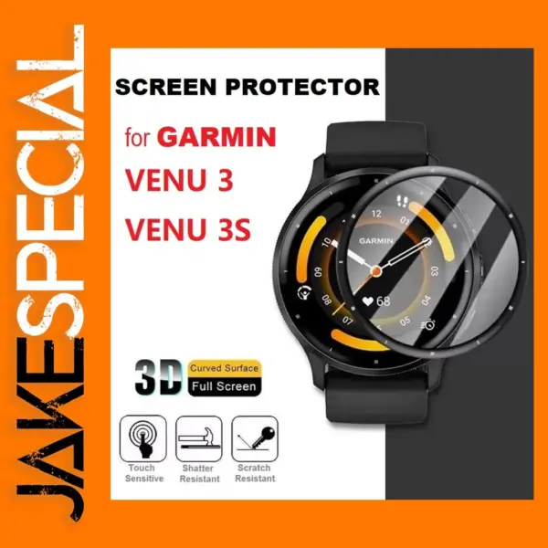 3PCs 3D Curved Edge Screen Protector for Garmin Venu