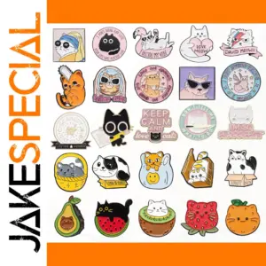 Cute Cat Metal Brooch Punk Lapel Pin