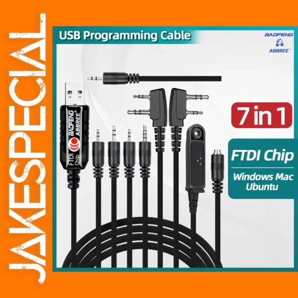 7 In 1 USB Programming Cable for Ham Radios