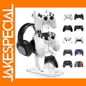Transparent 3-Tier Controller and Headset Stand