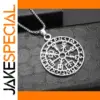 Vintage Nordic Rune Compass Necklace AL18514