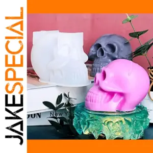Large 3D Skull Silicone Mold for Crafts
