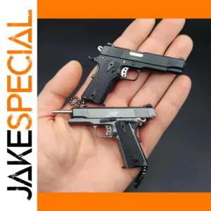 Mini Metal Gun Model 1:3 1911 Keychain Toy