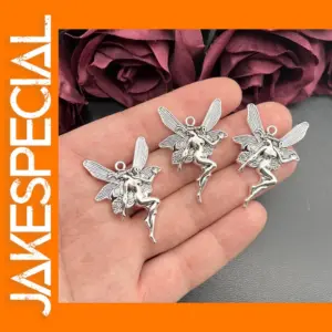 5pcs Silver Butterfly Fairy Angel Charms