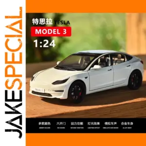 1:24 Tesla Model 3 Diecast Car with Lights