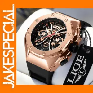 LIGE Luxury Waterproof Quartz Watch for Men