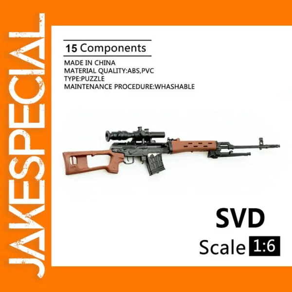1/6 Scale SVD Sniper Rifle Model Black