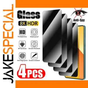 4PCS Anti-Spy Tempered Glass for Redmi Phones