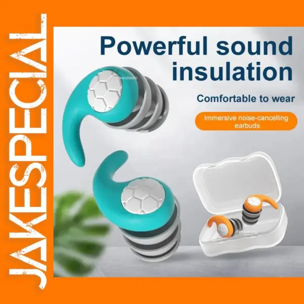 Silicone Waterproof Noise Cancelling Earplugs